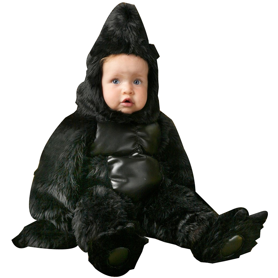Gorilla Deluxe Toddler Costume, Black, Boys
