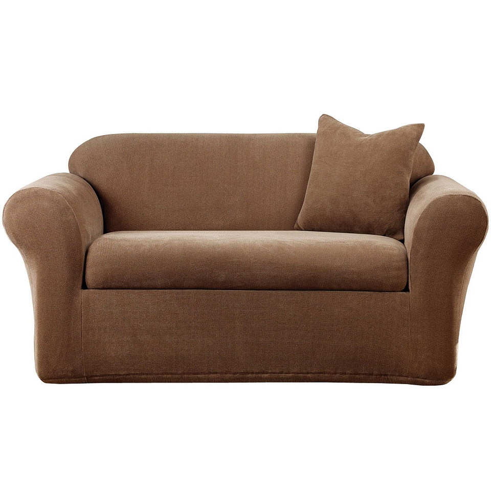 Sure Fit Stretch Metro 2 pc. Loveseat Slipcover, Brown