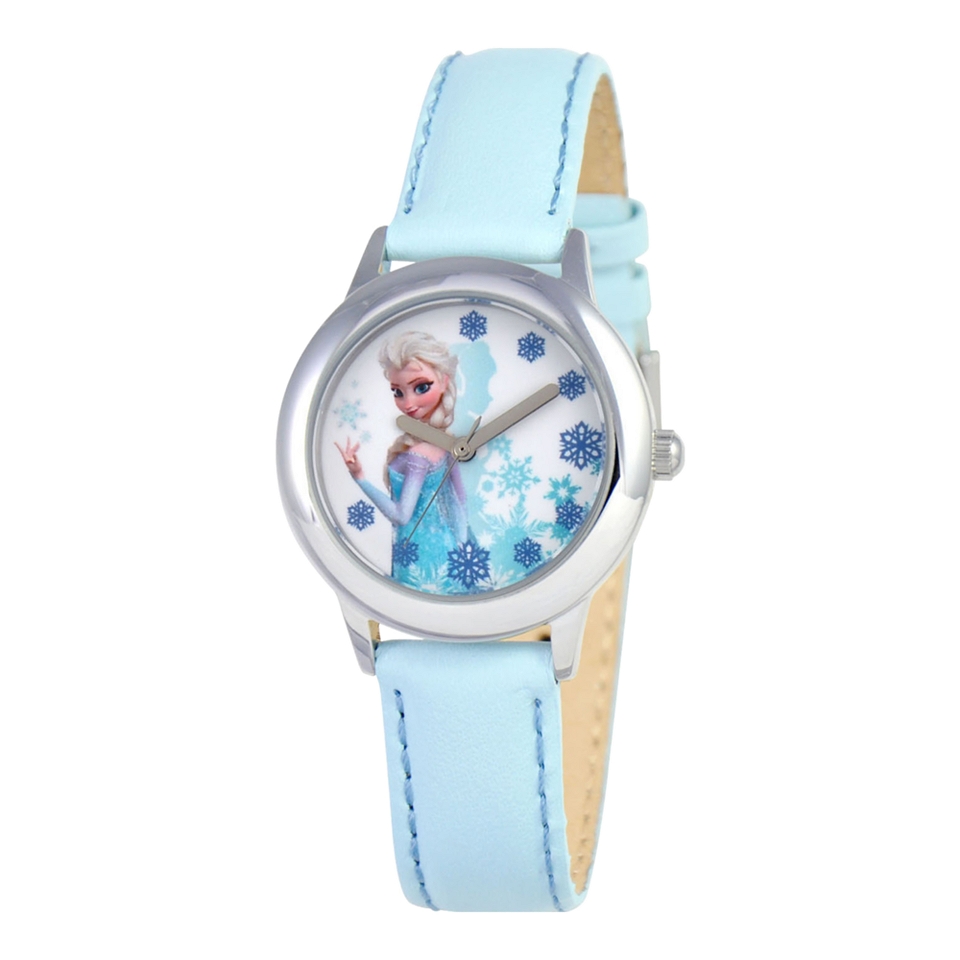 Disney Frozen Snow Queen Elsa Blue Strap Watch, Girls