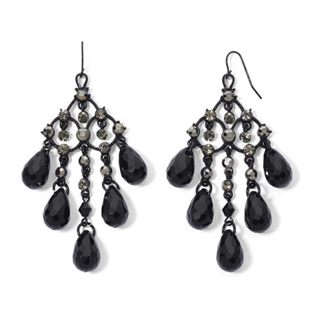 Black Crystal Chandelier Earrings – Dynaloo