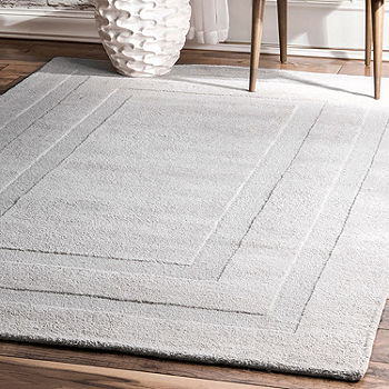 Nuloom Border Zamora Wool Hand Tufted, Jcpenney Area Rugs Clearance
