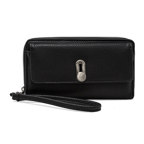 Mundi Key Item Zip Around Zip Around Wallet, Color: Black - JCPenney