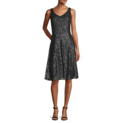 rare beauty lace fit & flare dress