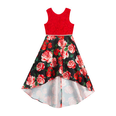 Rare Editions Little & Big Girls Sleeveless High-Low Party Dress