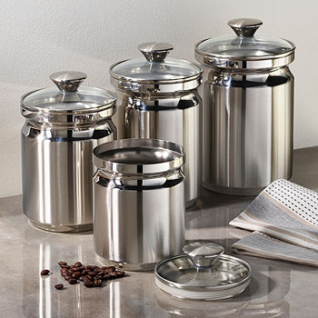 stainless steel canister sets for kitchen