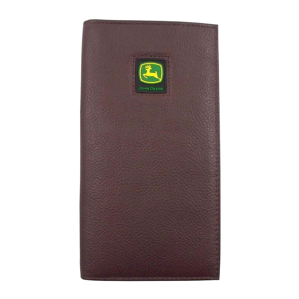 John Deere Leather Checkbook Wallet, Mens