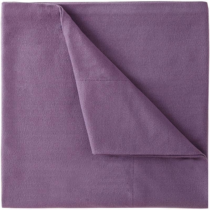 Micro Flannel Solid Sheet Set, Queen, Purple