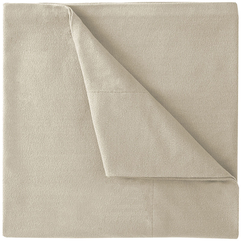 Micro Flannel Solid Sheet Set, Queen, Beige