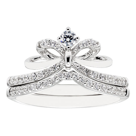 Enchanted Disney Fine Jewelry Womens 1 3 Ct Tw Genuine White