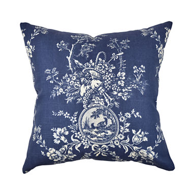Deep Blue Toile Designer Throw Pillow - JCPenney
