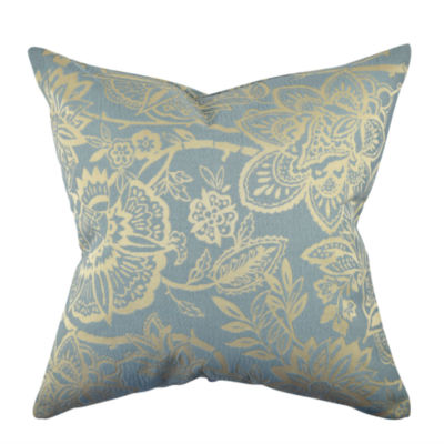 Light Blue Damask Flocked Throw Pillow - JCPenney