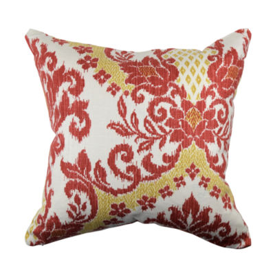 Red and Gold Damask Linen Throw Pillow - JCPenney