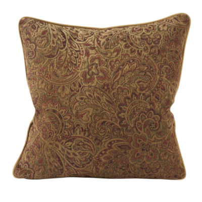 Warm Red Paisley Designer Throw Pillow - JCPenney