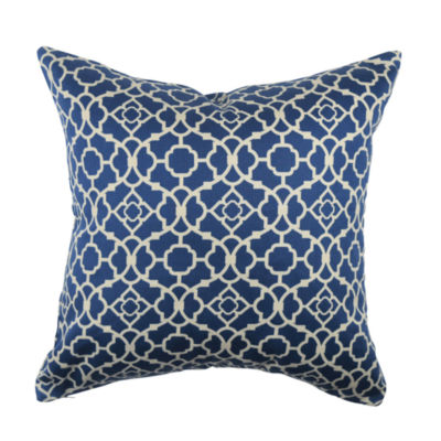 Vesper Lane Lovely Blue Quatrefoil Throw Pillow - JCPenney