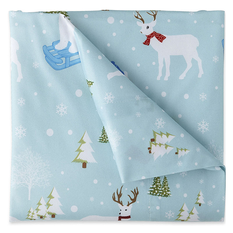 Micro Flannel Print Sheet Set, Full, White