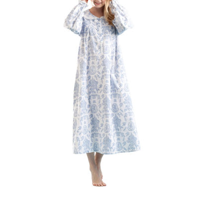 long sleeve flannel nightgown
