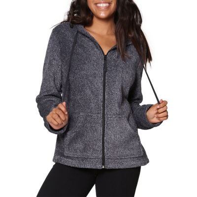 plus size black fleece jacket