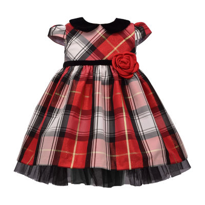 bonnie jean red plaid dress