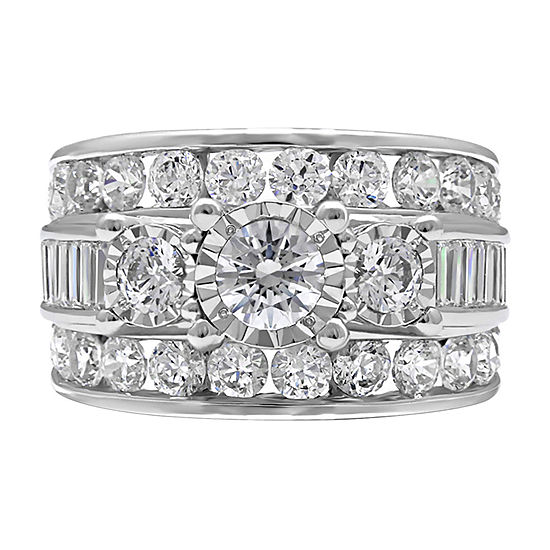 Womens 4 Ct T W Genuine White Diamond 10k Gold Engagement Ring