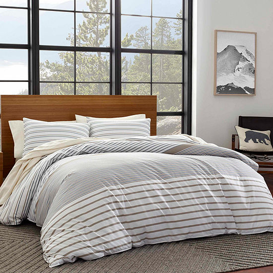 Eddie Bauer Cooper Reversible Duvet Cover Set Color Lead Jcpenney