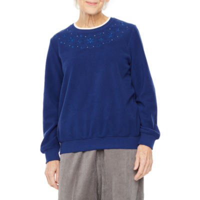 alfred dunner classics womens crew neck long sleeve sweatshirt