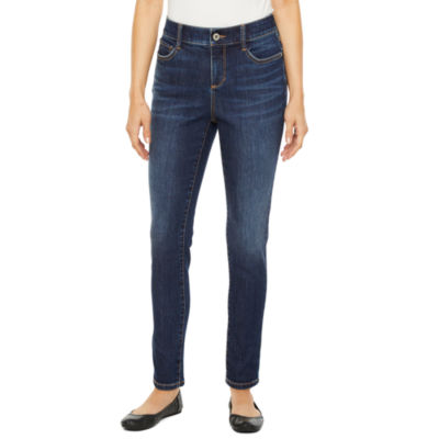 St. John's Bay Petite Womens Mid Rise Skinny Fit Jean JCPenney