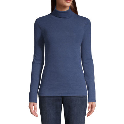 St. John's BayWomens Turtleneck Long Sleeve TShirt, Color American