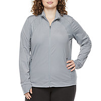 JCB Steel Grey Women's Softshell Work Wear Full Zip Jacket Coat JA00035 Size 10