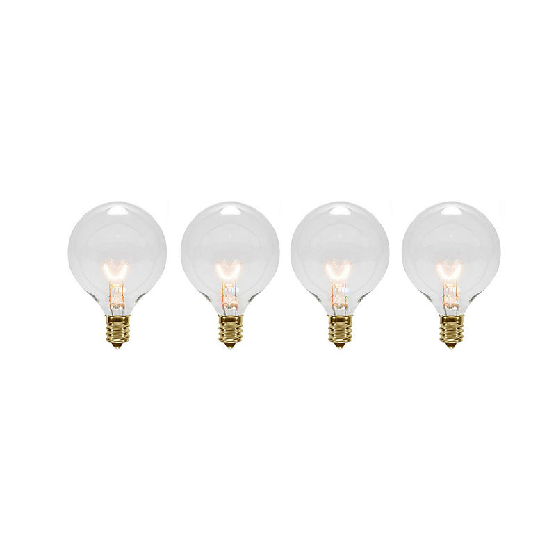 UPC 047275016992 product image for Pack of 4 Transparent Clear G50 Globe Christmas Replacement Bulbs | upcitemdb.com