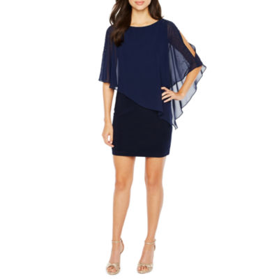 cape sleeve bodycon dress