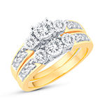 Womens 5/8 CT. T.W. Genuine White Diamond 10K Gold Bridal Set