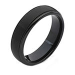 Men's 6mm Black Tungsten Carbide Ring
