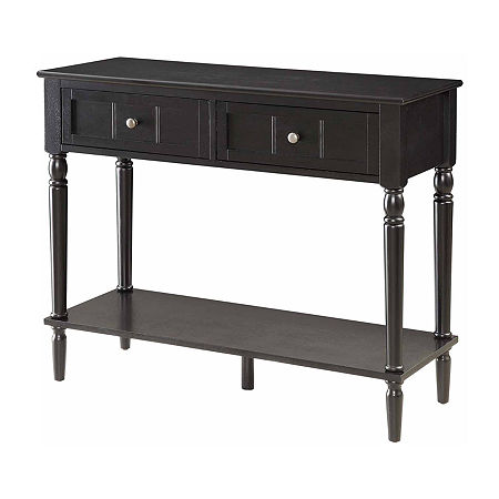 2 Drawer Console Table, Long Black Console Table With Drawers