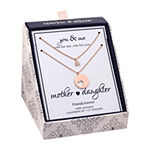 Sparkle Allure You & Me Mother And Daughter 2-pc. Cubic Zirconia 18K Rose Gold Over Brass 16 Inch Link Necklace Set