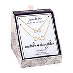 Sparkle Allure You & Me Mother And Daughter 2-pc. Cubic Zirconia 14K Gold Over Brass 16 Inch Link Necklace Set