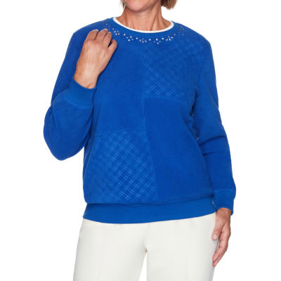 alfred dunner classics womens crew neck long sleeve sweatshirt