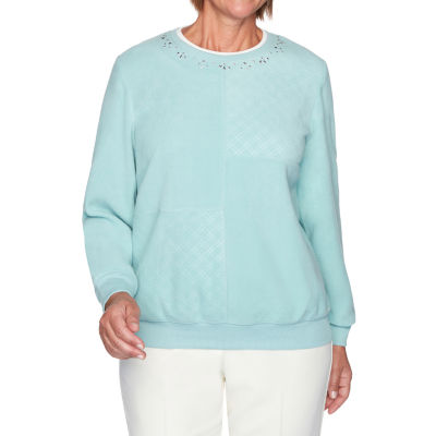 alfred dunner classics womens crew neck long sleeve sweatshirt