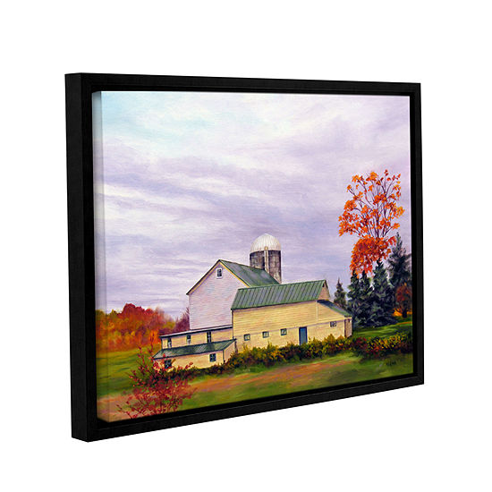Brushstone Yellow Barn Gallery Wrapped Floater-Framed Canvas Wall Art