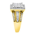 Womens 2 CT. T.W. Genuine White Diamond 10K Gold Engagement Ring