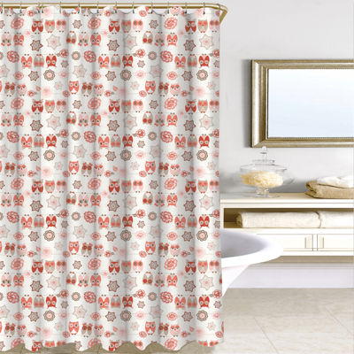 Owl Ya Doin Shower Curtain Color White Pink Multi Jcpenney