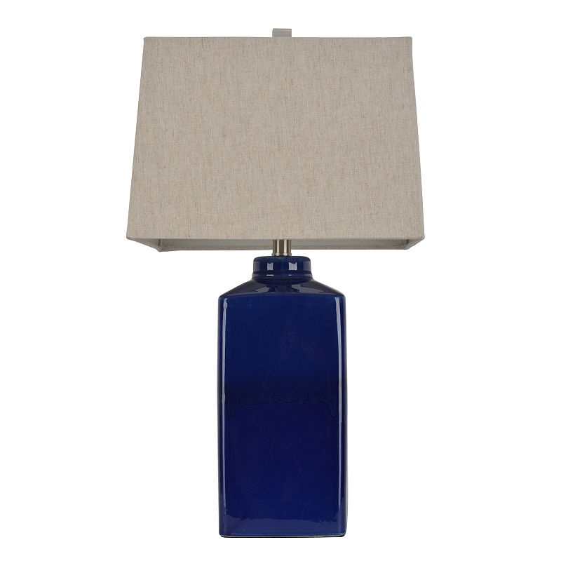 Jhunt Home Dcor Therapy Blue Ceramic Table Lamp