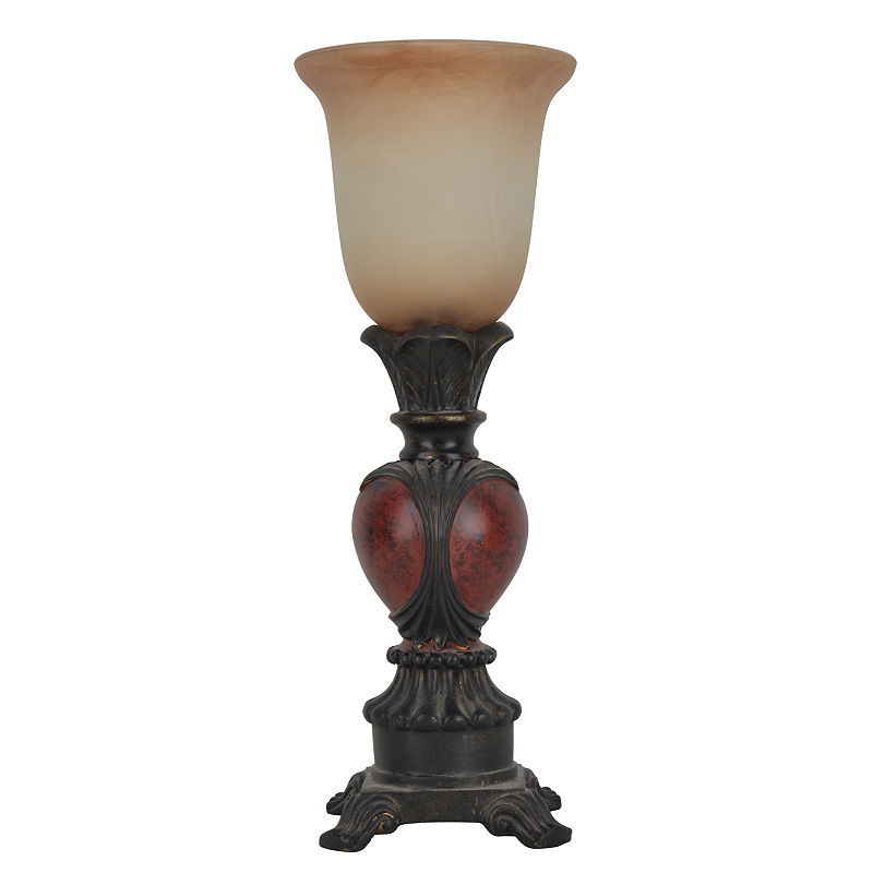 Jhunt Home Dcor Therapy Traditional Carved Uplight, Red