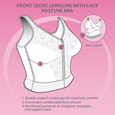 Exquisite Form Wireless Unlined Longline Full Coverage Bra5107565