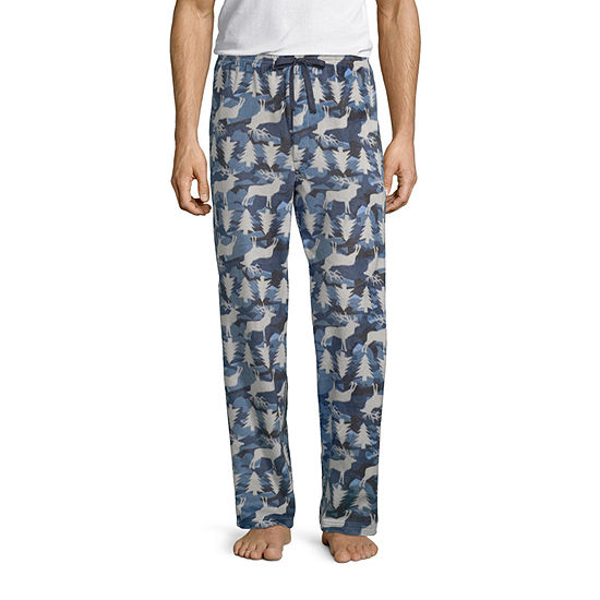 Stafford Mens Microfleece Pajama Pants, Color: Blue Camo - JCPenney