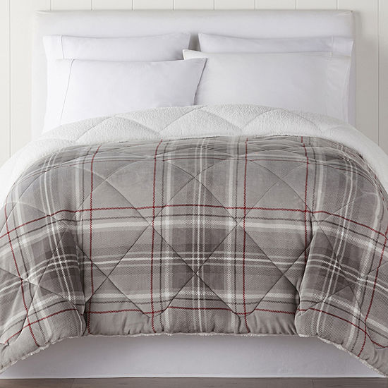 North Pole Trading Co Faux Mink To Sherpa Comforter Jcpenney