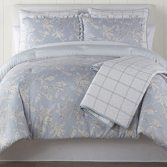 Home Expressions Hampstead 6 Pc Floral Midweight Reversible