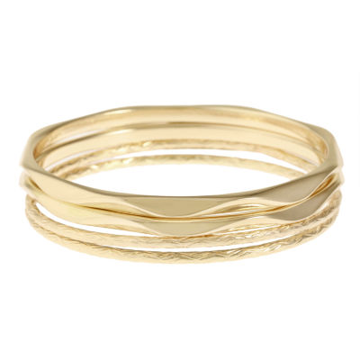 Jewelry Gold Tone Bangle Bracelet, Color Gold Tone JCPenney