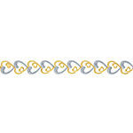 1/10 CT. T.W. Diamond 14K Gold over Silver Heart Tennis Bracelet