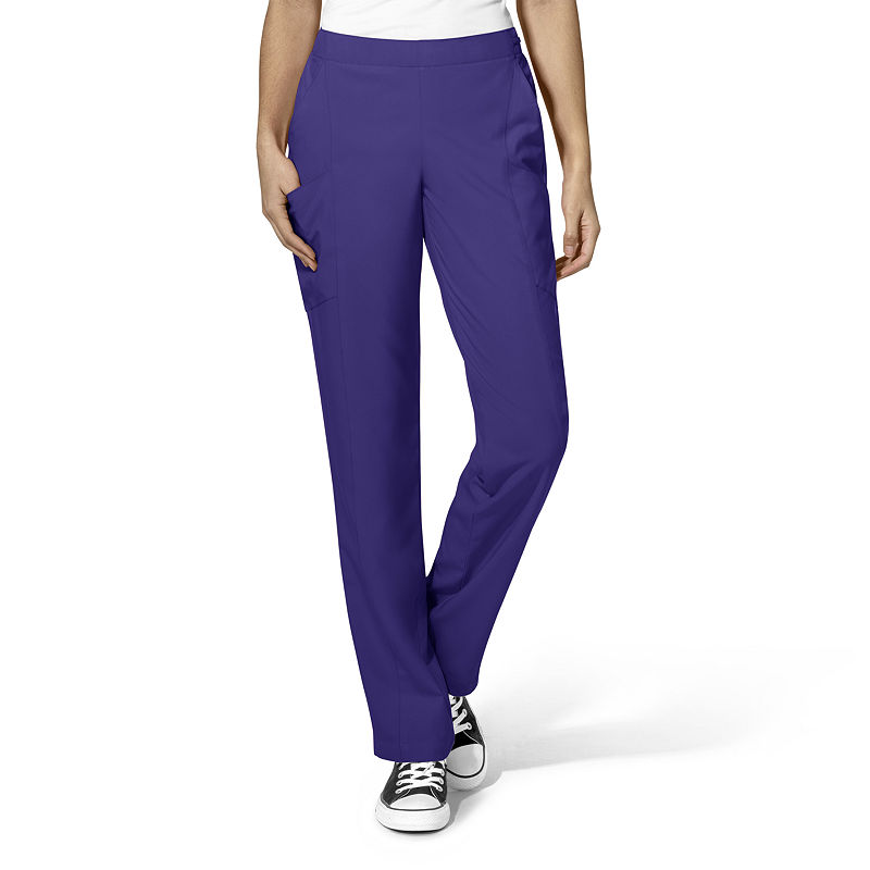 Wonder Wink W123 By Wonderwink 5155 - Women'S Full Elastic Flat Front Pant, Womens, Size Medium, Purple