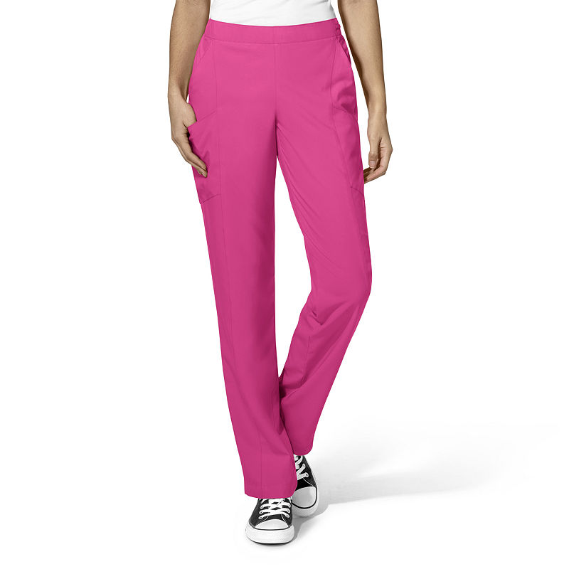 Wonder Wink W123 By Wonderwink 5155 - Women'S Full Elastic Flat Front Pant - Plus, Womens, Size Xx-Large, Pink